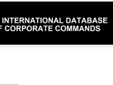 The corporate commands research database is alive again!