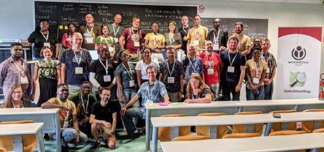 HOT Voting Members together at a Birds of a Feather Session at State of the Map 2022 in Firenze, Italy - Photo courtesy of Tyler Radford.